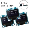 thumbnail image 1 of 3 Pieces OLED Module 128x64 Driver IIC Serial Self-Luminous Display Board Compatible，White, 1 of 8