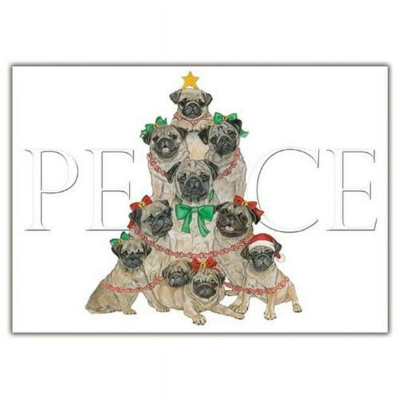Pipsqueak Productions C563 Pug Holiday Boxed Cards