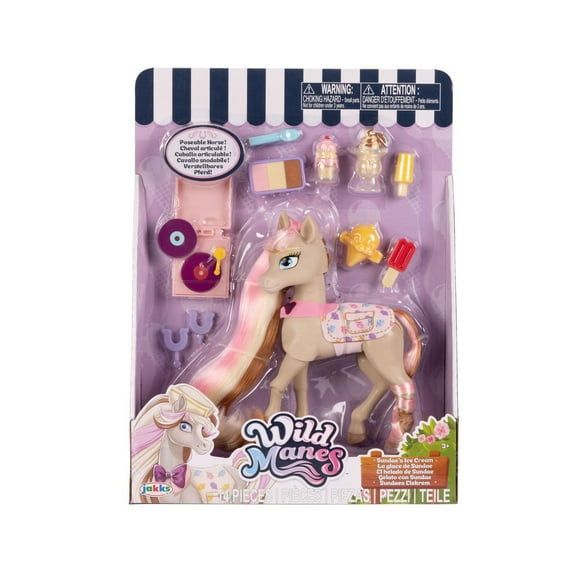 WILD MANES Sundae's Ice Cream Social Set, Poseable Horse!