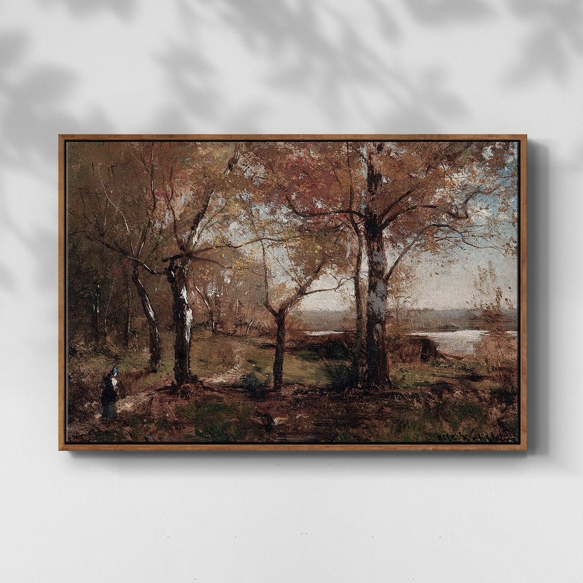 Vintage Landscape-CCXXVII By Wexford Home Framed in Walnut Wood Gallery Wrapped Canvas 17 in. x 25 in.