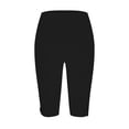 thumbnail image 4 of Up to 20% off! Hontri Women's Leggings Under $10 Capri Leggings for Women Knee Length Capri Leggings Summer Cropped Pants Casual Solid Comfy Capris, 4 of 5