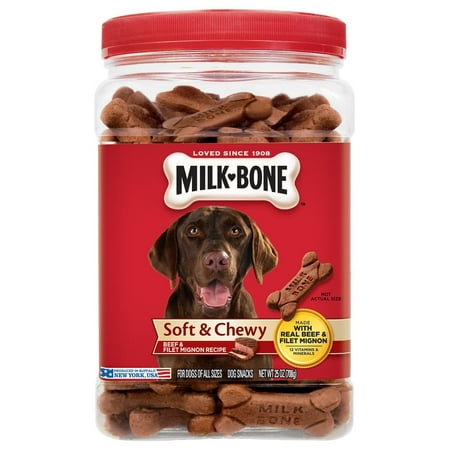 Milk-Bone Beef & Filet Mignon Recipe Chewy Dog Treats 37 oz (Pack of
