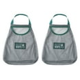 thumbnail image 2 of 2 Pack de bolsas de almacenamiento de malla montadas en la pared | Bolsa de supermercado de poliéster transpirable | Organizador colgante plegable | Mangos ergonómicos de mano | Gris | Reutilizable, 2 of 9