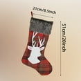 thumbnail image 3 of 1pc/4pcs Buffalo Plaid Christmas Stockings, 20 Inch Large Red & Black Checked Xmas Stocking for for Family Decorations Holiday Party Decor, 3 of 9