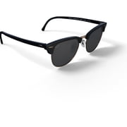 Ray-Ban Clubmaster Classic Sunglasses, Bold Square Eyeglasses with Case, Black on Arista/G-15 Green, Size 49