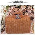 thumbnail image 3 of LIFKOME Retro Style Handwoven Storage Box Light Brown Imitation Rattan Suitcase for Tidy Home Use, 3 of 6