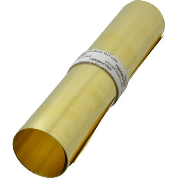 Brass Shim Stock Roll, 12" x 10 Ft, 0.002" Thick