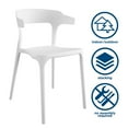 thumbnail image 3 of Novogratz Poolside Collection, Felix Stacking Dining Chairs, Indoor/Outdoor, 4-Pack, White, 3 of 6