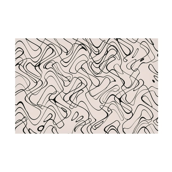 Canvas Wall Art - Treechild 'Thin Shakey Lines Square' Wall Art for Living Room, Bedroom, or Office D?cor by Trademark Fine Art - 19 x 12 Inches