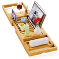 thumbnail image 1 of Bandeja de bañera Caddy Yirilan Premium de bambú expandible, 1 of 6