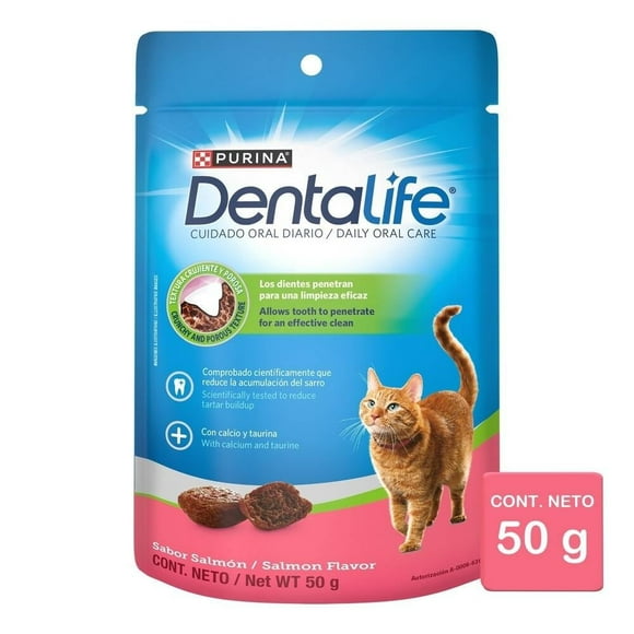 Snack Dental Purina Dentalife para Gato Adulto Salmón 50 g