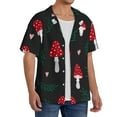 thumbnail image 4 of Fotbe Amanita Mushroom print Short Sleeve Button Down Shirts for Men Casual Summer Beach Wrinkle Free Shirt-X-Large, 4 of 7