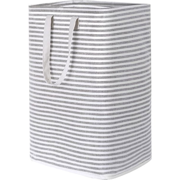 Xiao Hua Cesto de ropa sucia plegable grande, cesta de almacenamiento impermeable independiente con asas extensibles fáciles de transportar, gris, 75 l