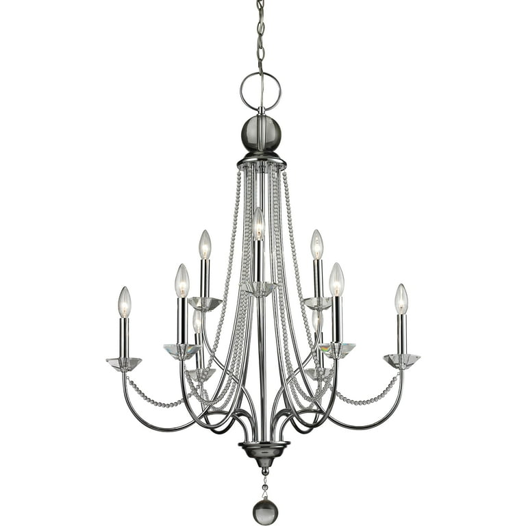 Zlite 429-9-CH 28.5 x 41 in. Serenade Chrome Chandelier