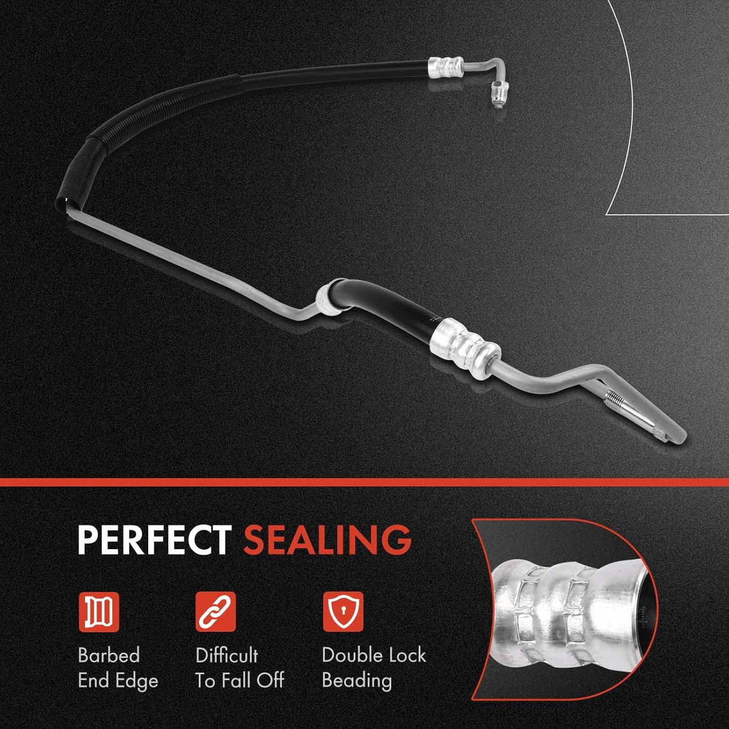 A-Premium Power Steering Pressure Hose Line Assembly Compatible with Cadillac DeVille 2000-2005 Seville 2000-2004 Oldsmobile Aurora 2001-2003