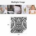 thumbnail image 5 of Cloth Napkins Set of 2 - 20x20 Inches, Polynesia Texture Washable Reusable Table Napkins, Vintage Floral Tribe Abstract Art Black Soft & Absortbent Dining Napkin for Party Wedding Hotel Restaurant, 5 of 8