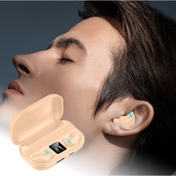 Back to School Supplies Sale Mini Bluetooth Earphone 5.3 LED Digital Display And Intelligent Noise Reduction Sleep Earphones With Earplugs In The Ear on Clearance