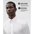 thumbnail image 4 of Calvin Klein Men's Slim Fit Non Iron Point Collar Dress Shirt White Size 15.5X34X35, 4 of 4