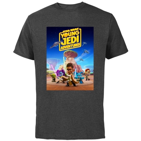Star Wars Young Jedi Adventures Official Poster Art - Short Sleeve Cotton T-Shirt for Adults - Customized-Charcoal