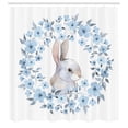 thumbnail image 2 of Ambesonne Country Shower Curtain, Rabbit Portrait, 69"Wx70"L, Blue Grey White, 2 of 4