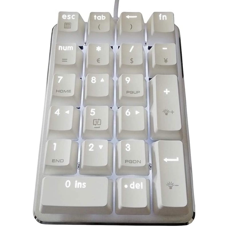 white numeric keypad