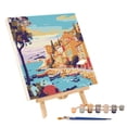 thumbnail image 1 of CAIROYAR Pintura al óleo digital DIY sobre lienzo para pintar por números con marco, regalos para niños, 1 of 7