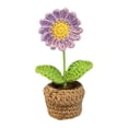 thumbnail image 4 of Hand Knitted Crochet Flowers Mini Potted Crochet Craft Set Flowers Car Accessories Small Cute, 4 of 6