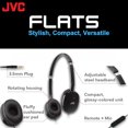 thumbnail image 2 of JVC Flats Auriculares supraaurales con cable - Diseño plano y plegable - Controlador de 30 mm para un sonido potente - Almohadillas suaves para mayor comodidad - Diadema de acero - Ligero y portátil -, 2 of 5