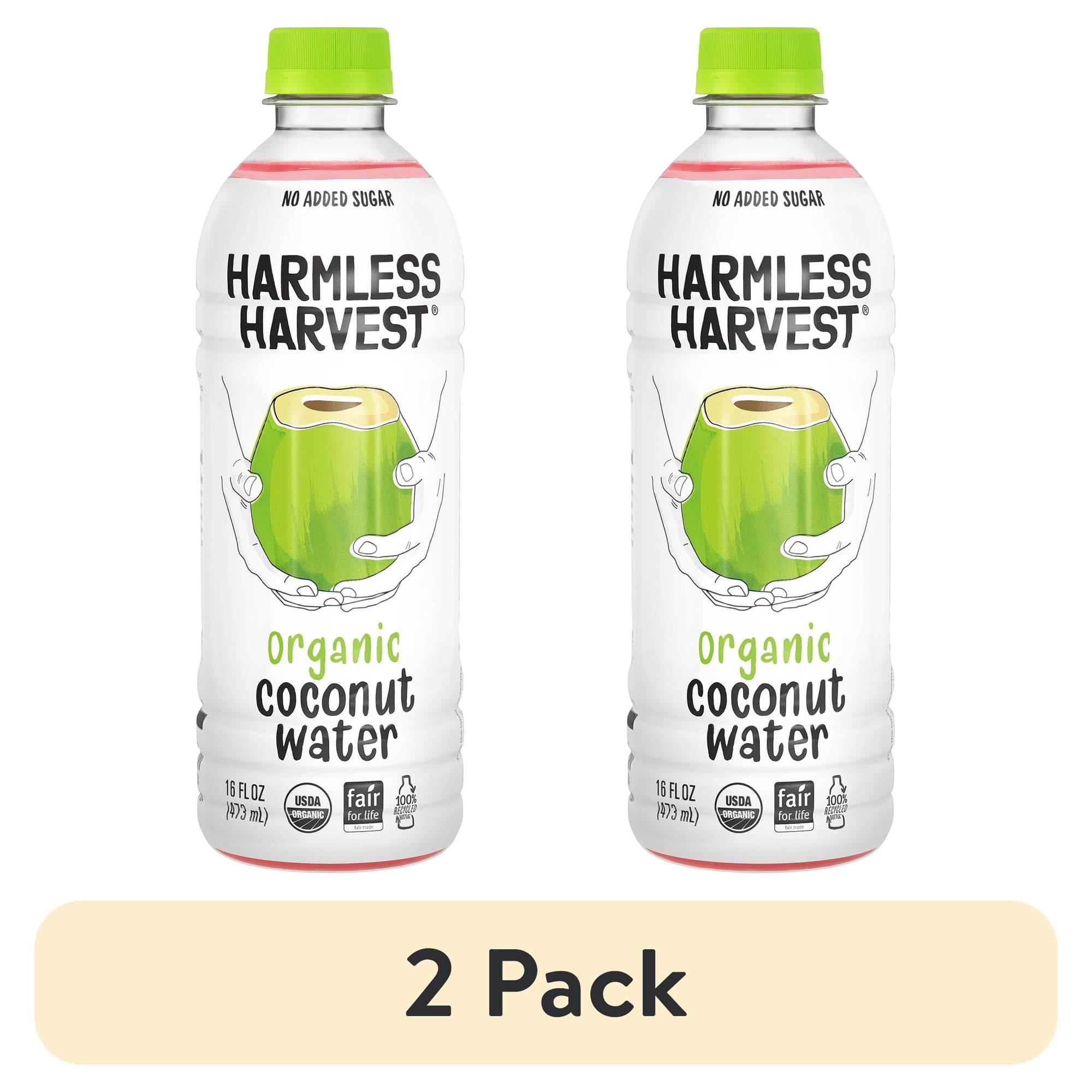 (2 pack) Harmless Harvest 100% Coconut Water Organic, 16 fl oz