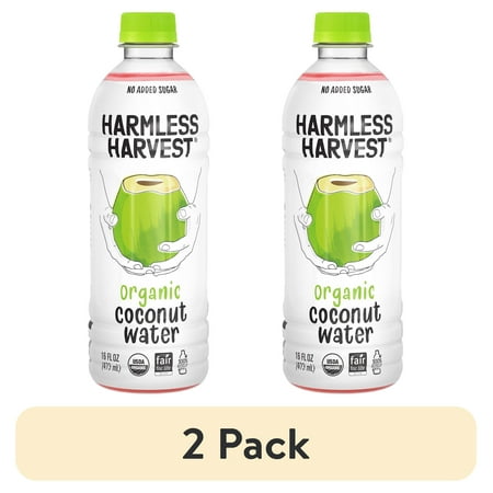 (2 pack) Harmless Harvest 100% Coconut Water Organic, 16 fl oz
