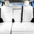 thumbnail image 4 of For 2020-2024 Tesla Model Y FH Group Faux Leather Custom Fit Car Seat Covers Rear Seat - Solid White, 4 of 4