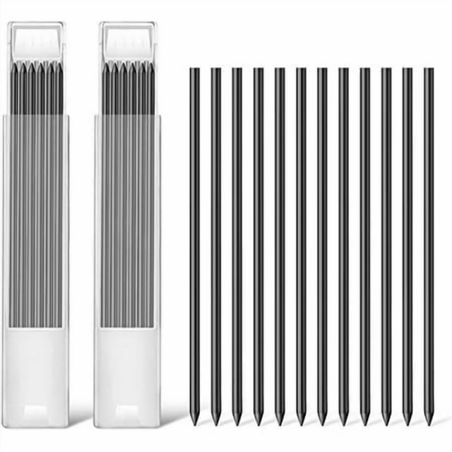 12 Pieces 2.8 mm Pencil Refills Mark Pencils Replacement Pencils Replacement Deep Hole Mechanical Construction Pen Lead Woodworking Marking Drawing Type 0