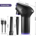 thumbnail image 4 of Plumero de aire comprimido - Plumero de aire eléctrico inalámbrico recargable, batería recargable más fuerte de 15000mah, potente 36000 Rpm, carga rápida usb-c, ele kaili Sencillez, 4 of 5
