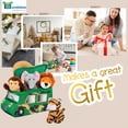 thumbnail image 5 of Bundaloo Baby Stuffed Jungle Animals Set with Truck Carrier - Cute Mini Tiger, Lion, Monkey, and Elephant with Realistic Sounds  Plush Toys for Babies, Kids and Toddlers, 5 of 7