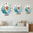 thumbnail image 4 of Designart 'Red Moon Over Abstract Blue Mountains I' Modern Wall Clock, 4 of 5