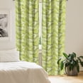 thumbnail image 2 of Ambesonne Sketchy Curtains, Floral Dragonfly Wings, Pair of 28"x95", Pale Green Dark Green, 2 of 5