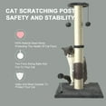 thumbnail image 6 of 32" Tall Cat Scratching Post Sisal Scratch Posts with Hanging Ball and Self-Massage Brush Vertical Scratcher for Indoor Cats and Kittens(Light-Gray 32inches), 6 of 14