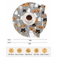 thumbnail image 6 of 15 Inch Round Placemats Set of 4, Halloween Grey Non Slip Heat Insulation PP Table Mats, Black White Ghost Orange Skull Pumpkin Washable Place Mats for Kitchen Dining Party Table Decor, 6 of 7