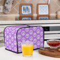 thumbnail image 5 of Toaster Covers 2 Slice, peace signs Purple cute Waterproof Bread Machine Cover Fits for Standard 2 Slice Toasters, Home Decor Toaster Protection with Hanging Rope, 5 of 7