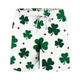 thumbnail image 6 of LEKWK St. Patrick's Day Trunks for Men Quick-Dry Fabric Shamrock Graphic Print Swim Shorts Drawstring Elastic Waist Beach Pants Holiday Party Wear Outfits, 6 of 6