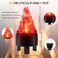 thumbnail image 4 of Lámpara De Llama Falsa 3D, Fogata Eléctrica De 110 V Lámpara De Mesa De Llama Parpadeante Artificial Luz De Fuego Falsa Luz De Escenario Con Efecto De Llama Realista Para Halloween Chr, 4 of 5