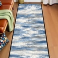 thumbnail image 5 of Blue Grey Horizontal Cloud Hallway Runner Rug, 60x18 Inches Modern Tie-Dye Long Floor Mat, Non-Slip Washable Contemporary Art Rug for Entryway Kitchen, 5 of 9