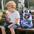 thumbnail image 4 of MVRLSH Clearance! Geometry Themed 3 Piece Backpack Set Large School Bag Lunch Tote And Pencil Case With Design Easy To Assemble Ideal For And Students, 4 of 5