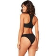thumbnail image 2 of L Space Womens Tara Racerback Keyhole Swim Top Separates Black S, 2 of 4