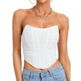 thumbnail image 6 of Women's Bustier Tube Tops Strapless Sleeveless Crop Corset Top, 6 of 8