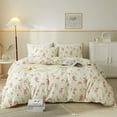 thumbnail image 1 of Funda Nórdica Queen Algodón Suave Rosa Floral Juego de Cama Chic Garden Style Cute, 1 of 8