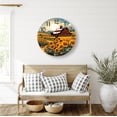 thumbnail image 4 of Eveokoki Rustic Sunflower Countryside Farmhouse Wooden Wall Clock - 10 Inch Silent Non-Ticking Decorative Clock for Kitchen, Living Room, Bedroom, Country Home Decor, 4 of 4