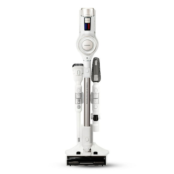 CUCKOO CVC-A1410NW Aspirateur Sans Fil Vertical Power Clone avec Système de Filtration à 5 Couches, Capteur de Poussière Intelligent, Moteur BLDC, jusqu'à 38 Min d'Autonomie (Blanc)