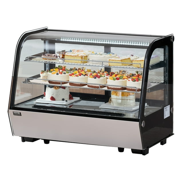 Vitrine Réfrigérée Vitrine de Boulangerie Vitrine pour Réfrigérateur 5 Pi3/146 L à 2 Niveaux