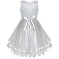 thumbnail image 4 of Sunny Fashion Girls Wedding Dress Sleeveless Flower Party Dress, Size 4-14, 4 of 13